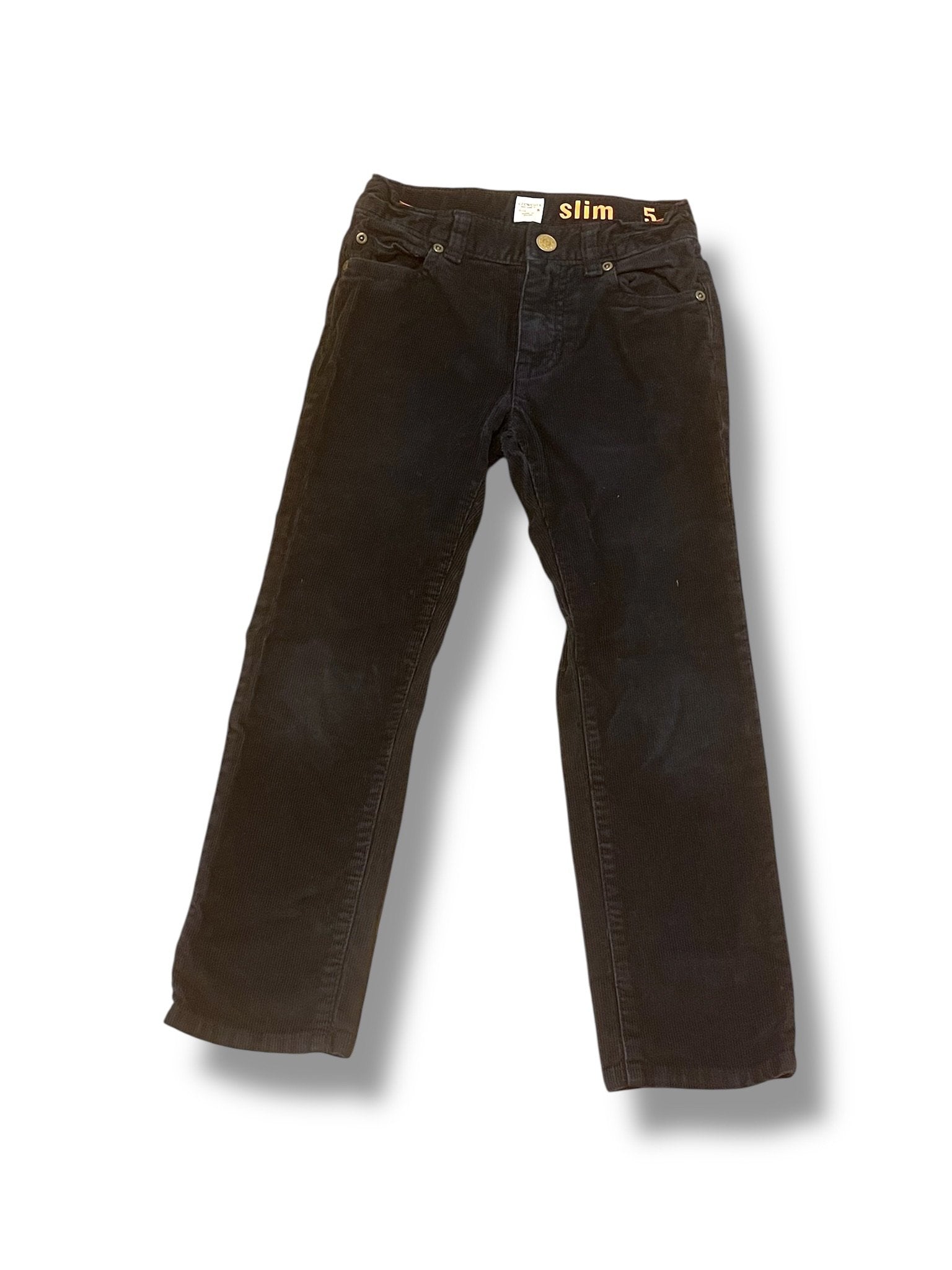Size 5 (slim) Crewcuts black corduroy pants Default Title / 5 / Boy