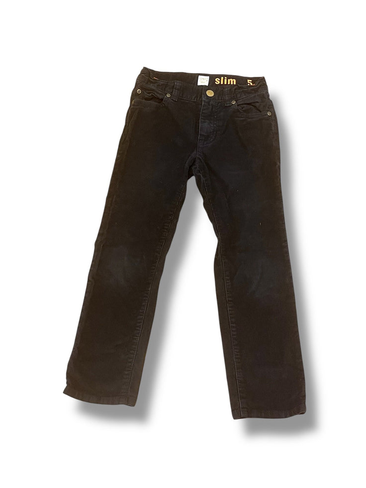Size 5 (slim) Crewcuts black corduroy pants Default Title / 5 / Boy