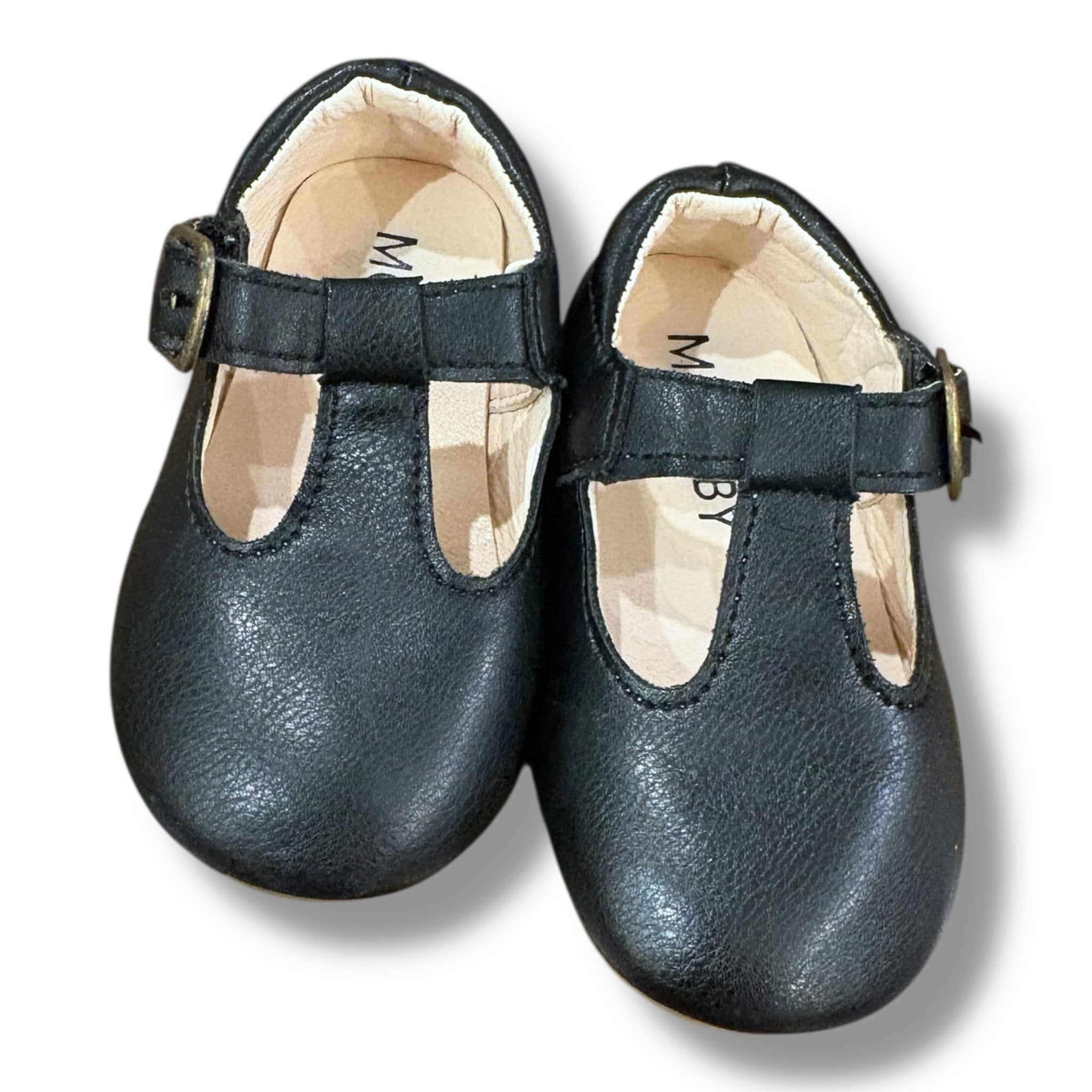 Size 5.5 toddler MG baby black t strap mary janes- velcro Default Title / 5.5 / -