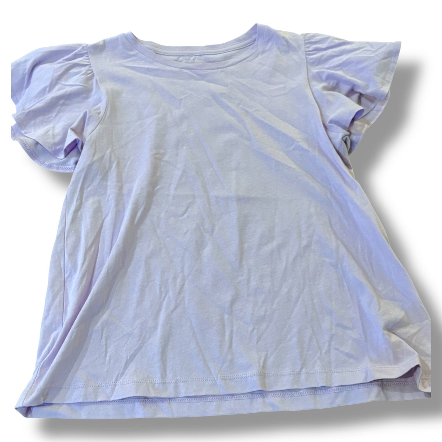 Size 8-9 (M) Crewcuts lavender flutter sleeve tee Default Title / 9-Aug / Girl