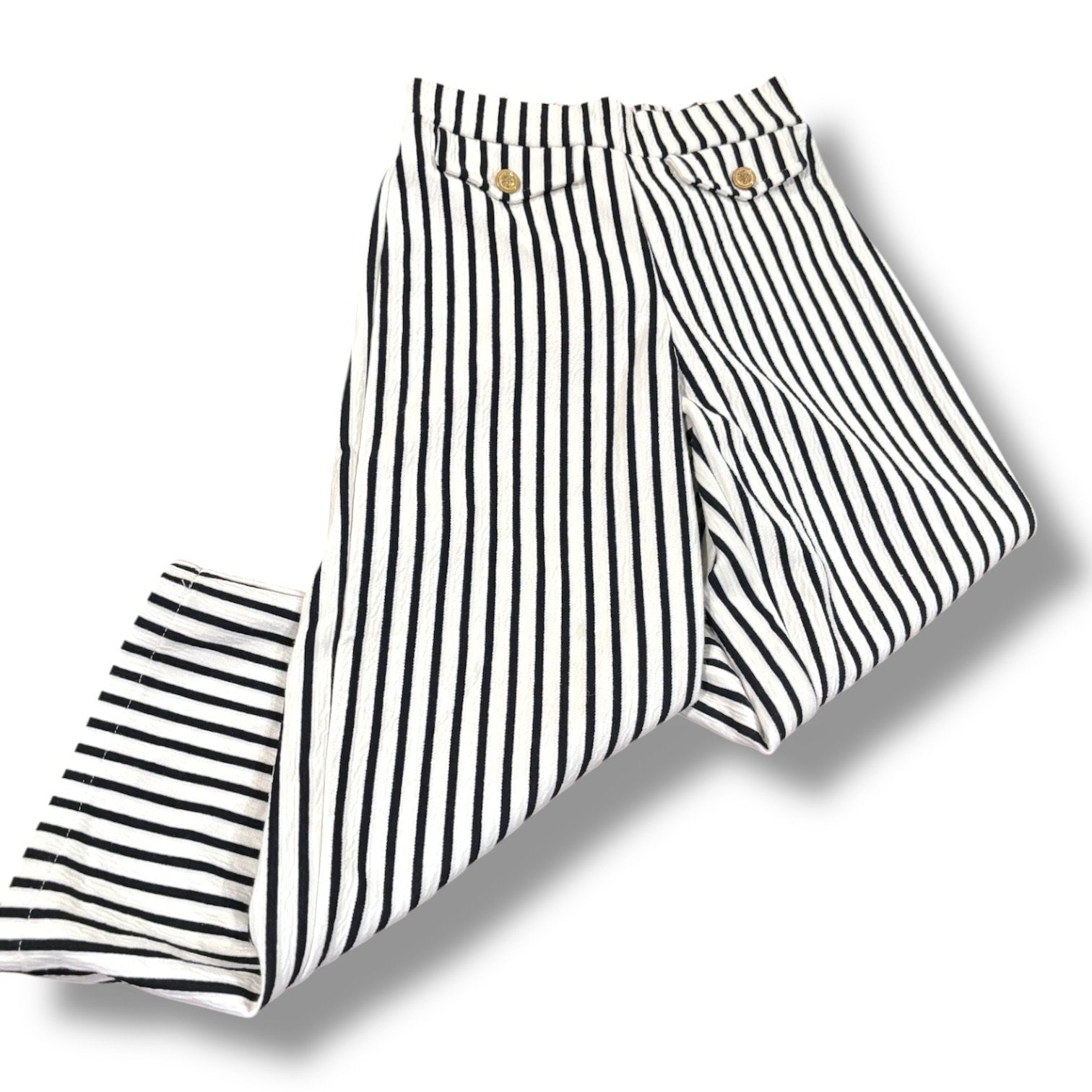Size 8 Zara black/white striped cropped pants Default Title / 8 / Girl