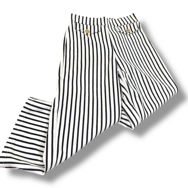 Size 8 Zara black/white striped cropped pants Default Title / 8 / Girl