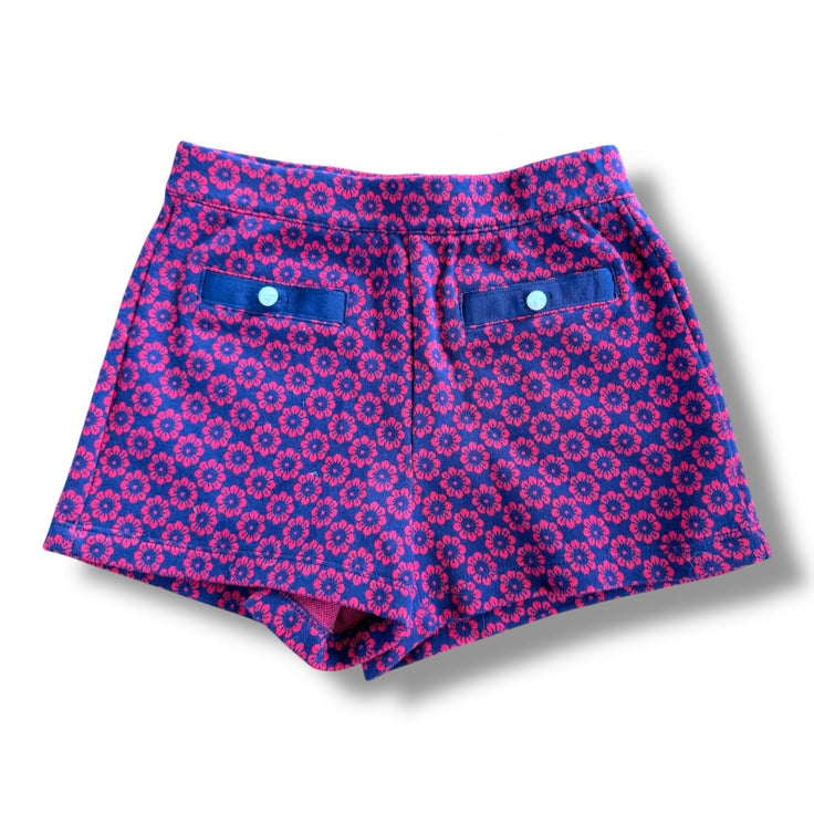 Size 7 Janie and Jack navy shorts with red flowers, navy ribbon and pearl on front pocket NWT Default Title / 7 / Boy