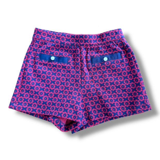 Size 7 Janie and Jack navy shorts with red flowers, navy ribbon and pearl on front pocket NWT Default Title / 7 / Boy