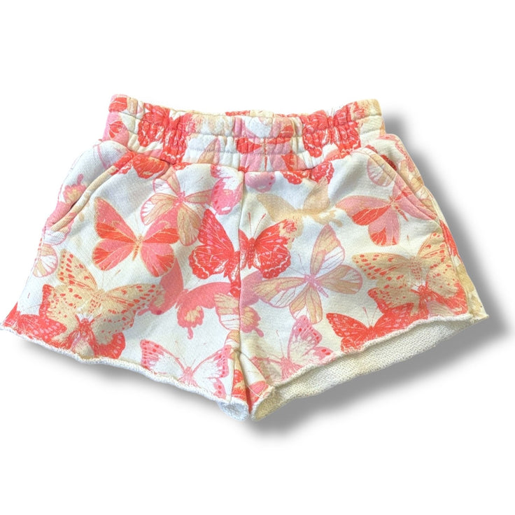 Size 10 Chaser cream sweatshorts w/ pink butterflies Default Title / 10 / Girl