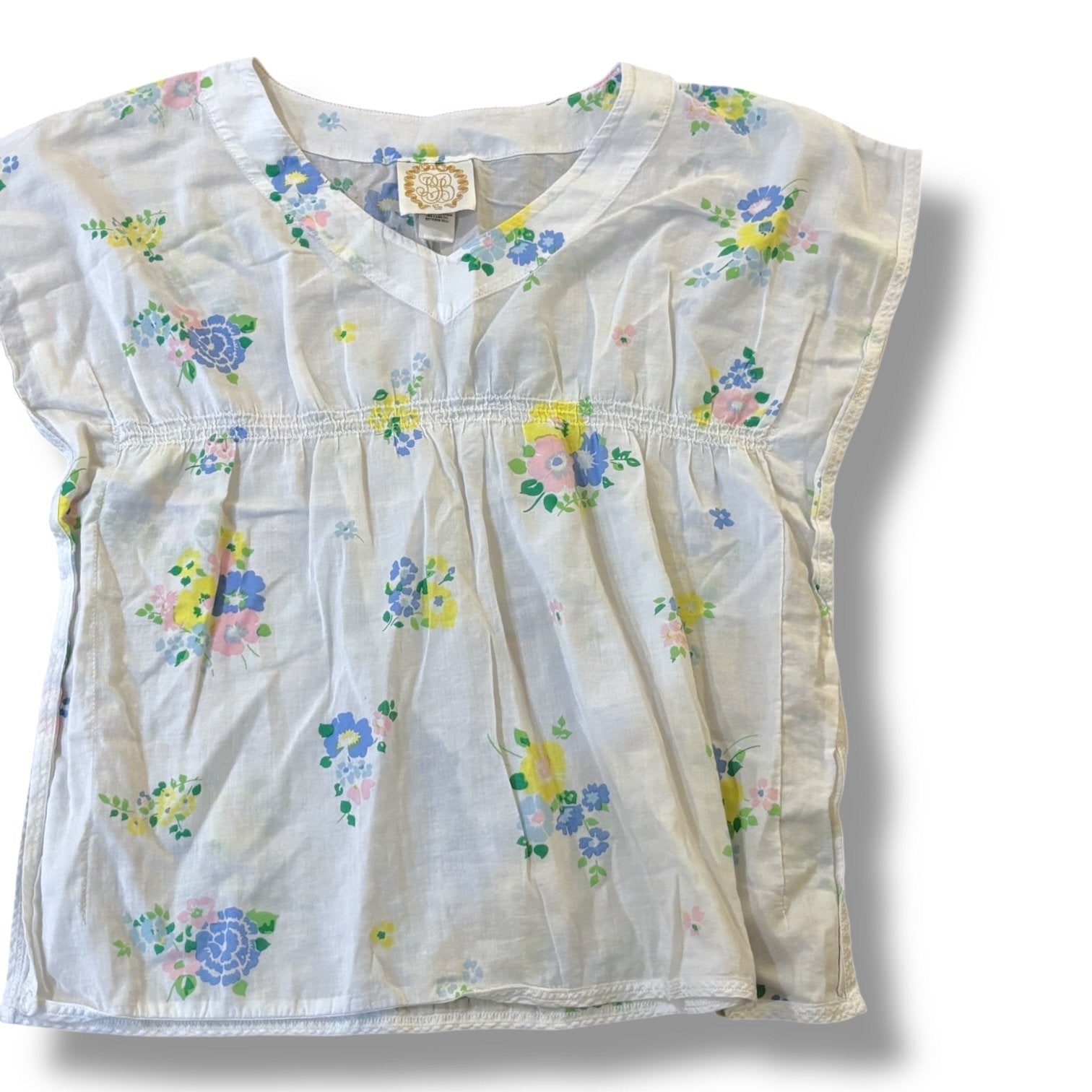 Size 5 TBBC white coverup with pastel flowers Default Title / 5 / Girl
