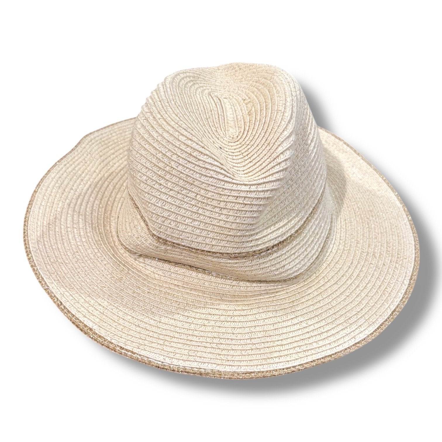 Size 4-5 Janie and Jack straw hat w/ gold trim Default Title / 5-Apr / -