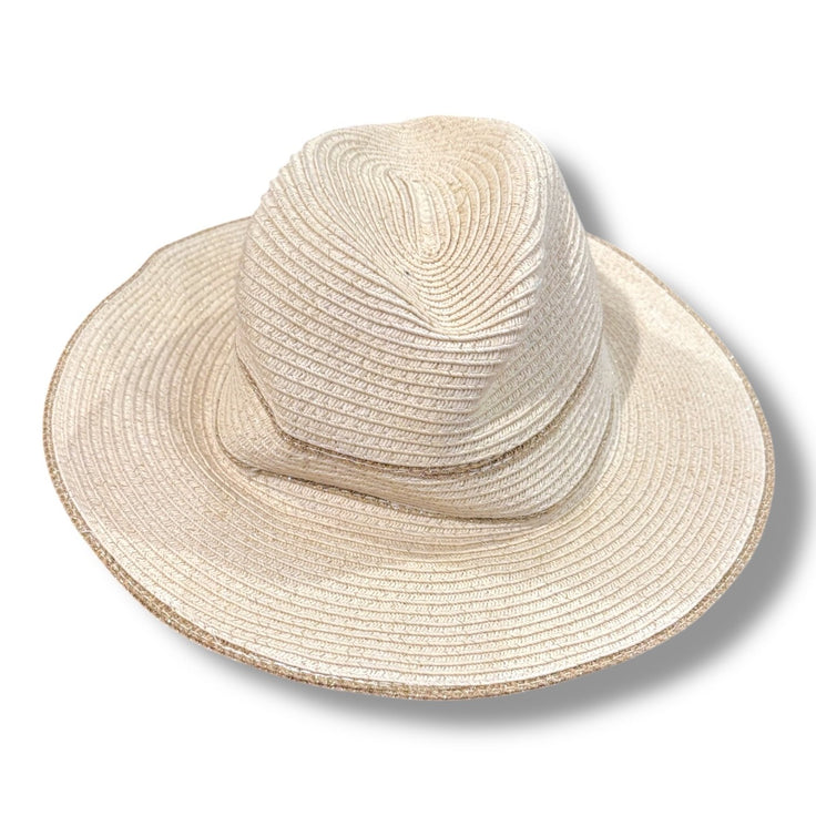 Size 4-5 Janie and Jack straw hat w/ gold trim Default Title / 5-Apr / -
