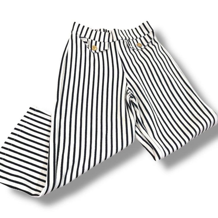 Size 7 Zara black/white striped cropped pants Default Title / 7 / Girl