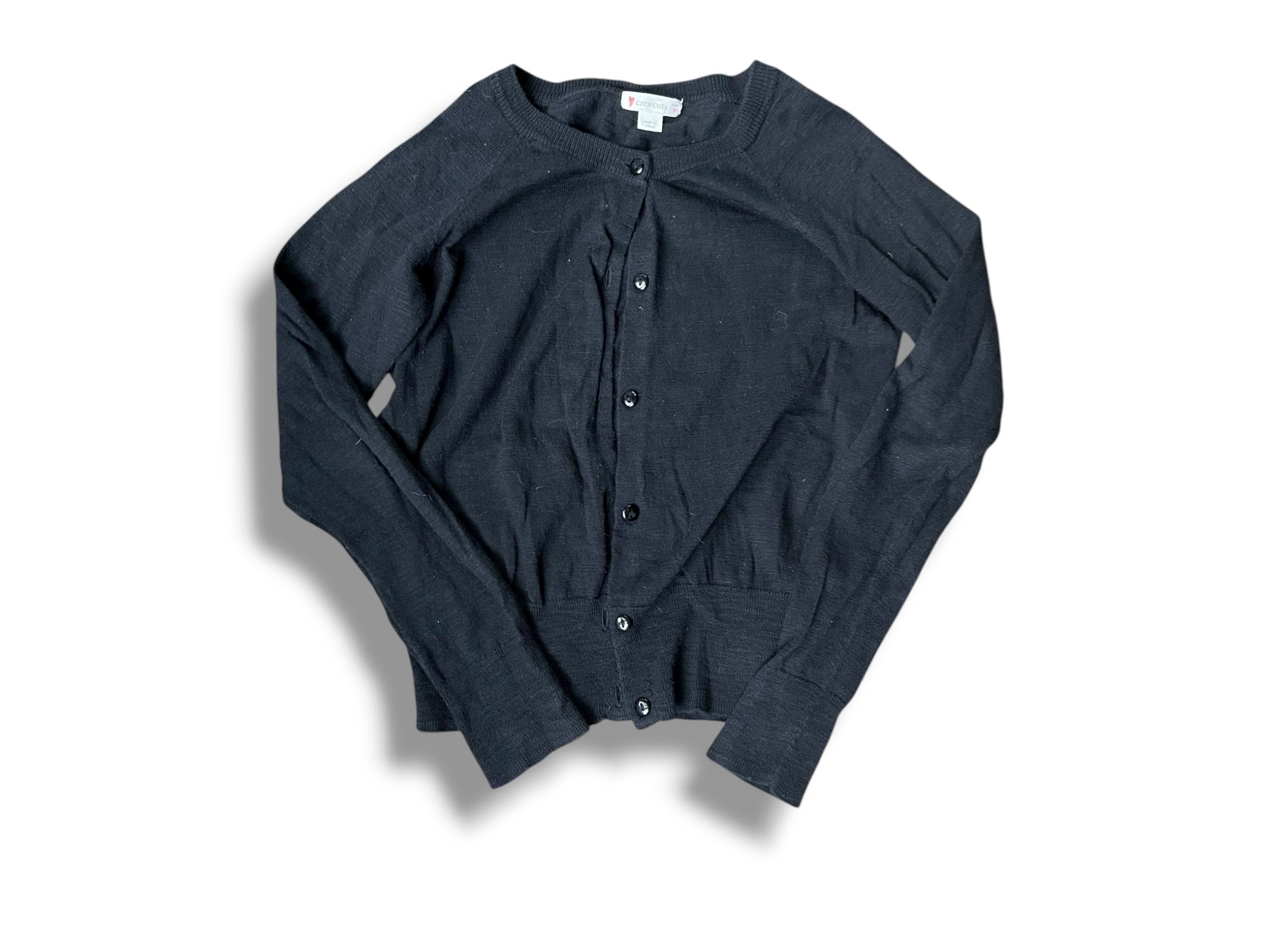 Size 8 Crewcuts black thin cardigan Default Title / 8 / Girl