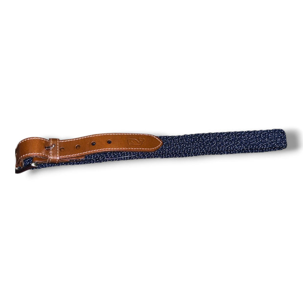 Size 28 Vineyard Vines navy/white woven belt Default Title / 28 / -