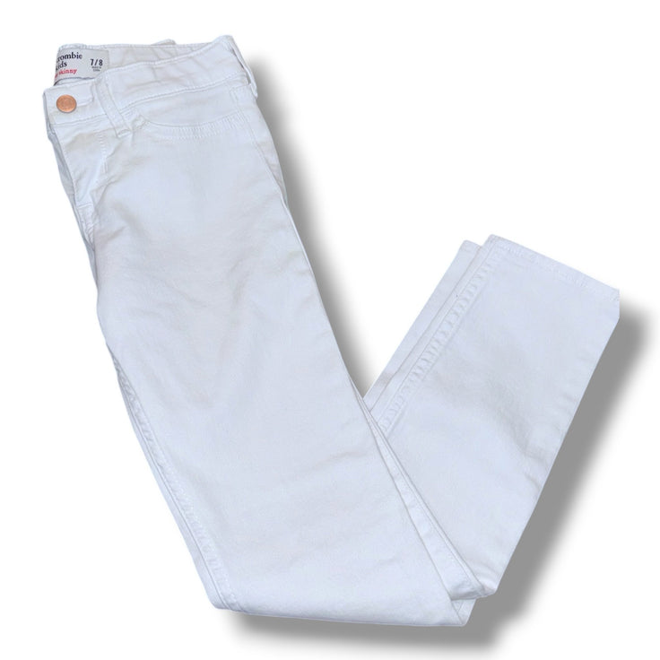 Size 7/8 Abercrombie Kids white skinny jeans Default Title / 8-Jul / Girl