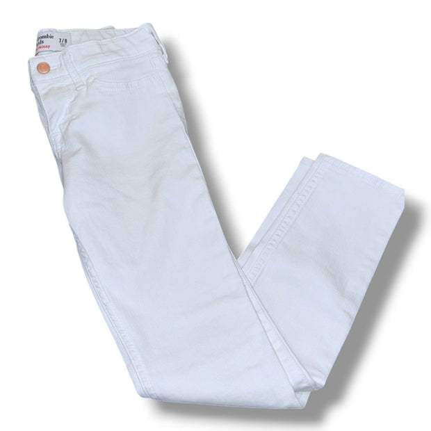 Size 7/8 Abercrombie Kids white skinny jeans Default Title / 8-Jul / Girl