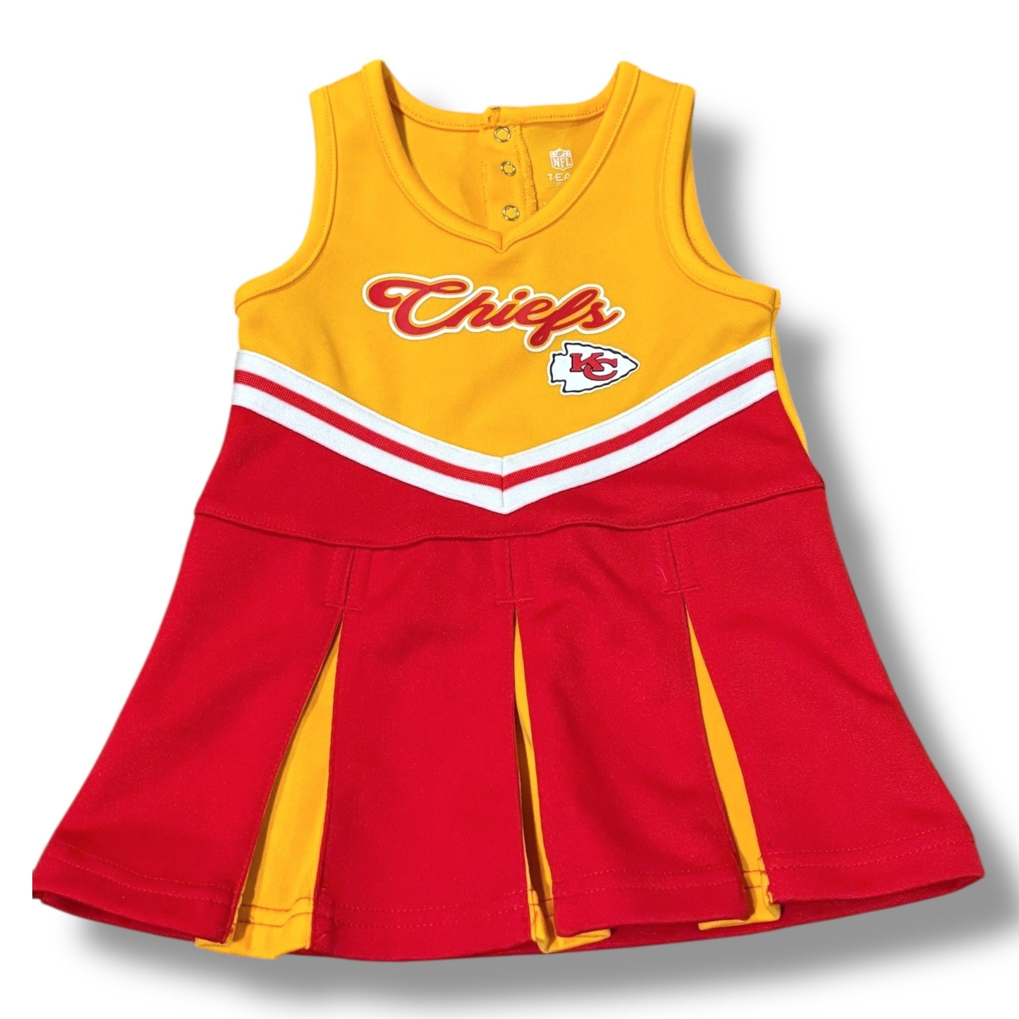 Size 18 month NFL Chiefs cheerleader dress Default Title / 18 month / -