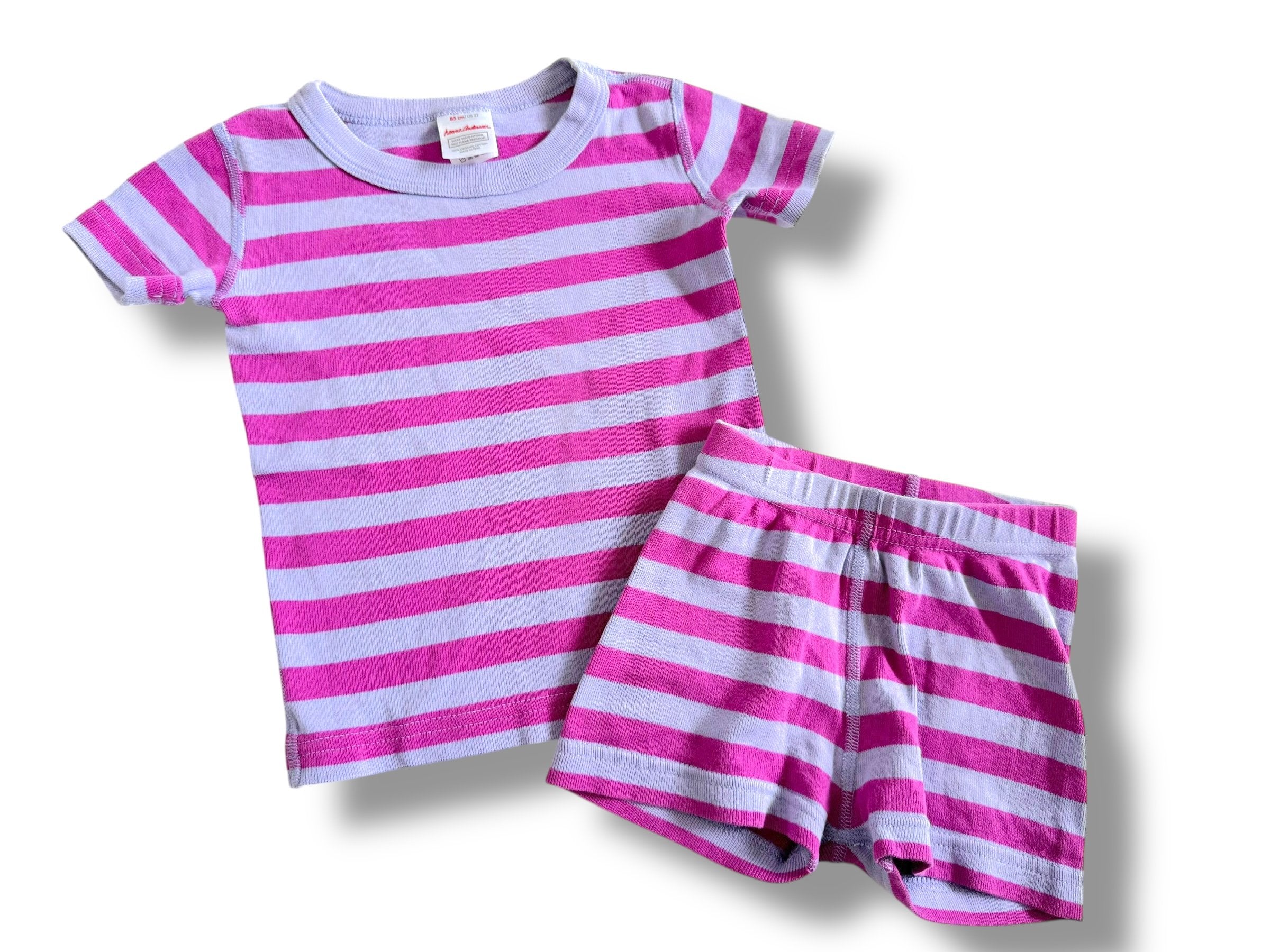 Size 2 Hanna Andersson short johns/ purple stripes Default Title / 2 / Girl