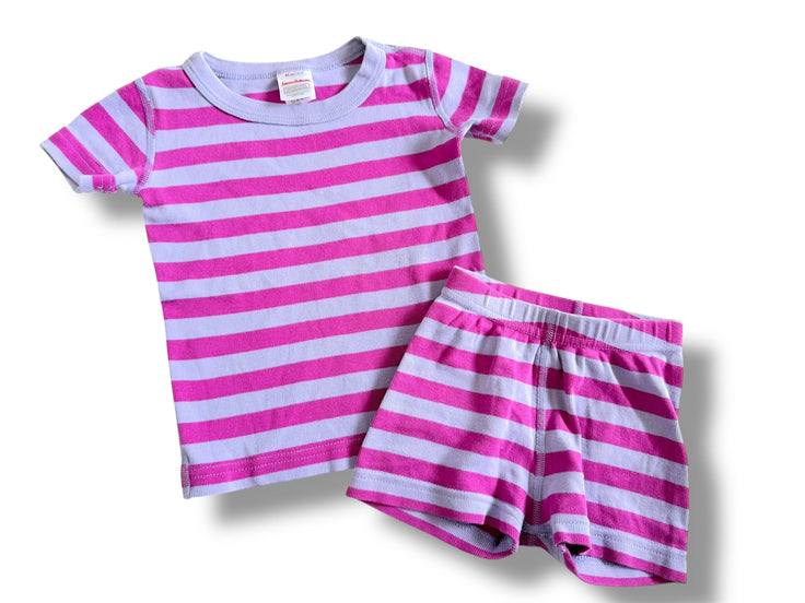 Size 2 Hanna Andersson short johns/ purple stripes Default Title / 2 / Girl