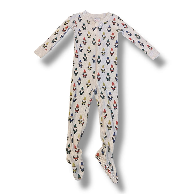 Size 2 Hanna Andersson heather gray zip up sleeper with gnomes Default Title / 2 / Boy