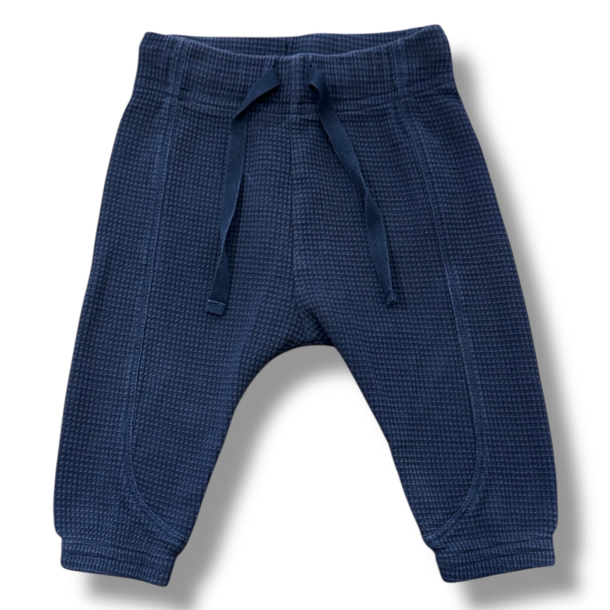 Size 3-6 month Musli By Green Cotton navy waffle pants Default Title / 3-6 month / Boy