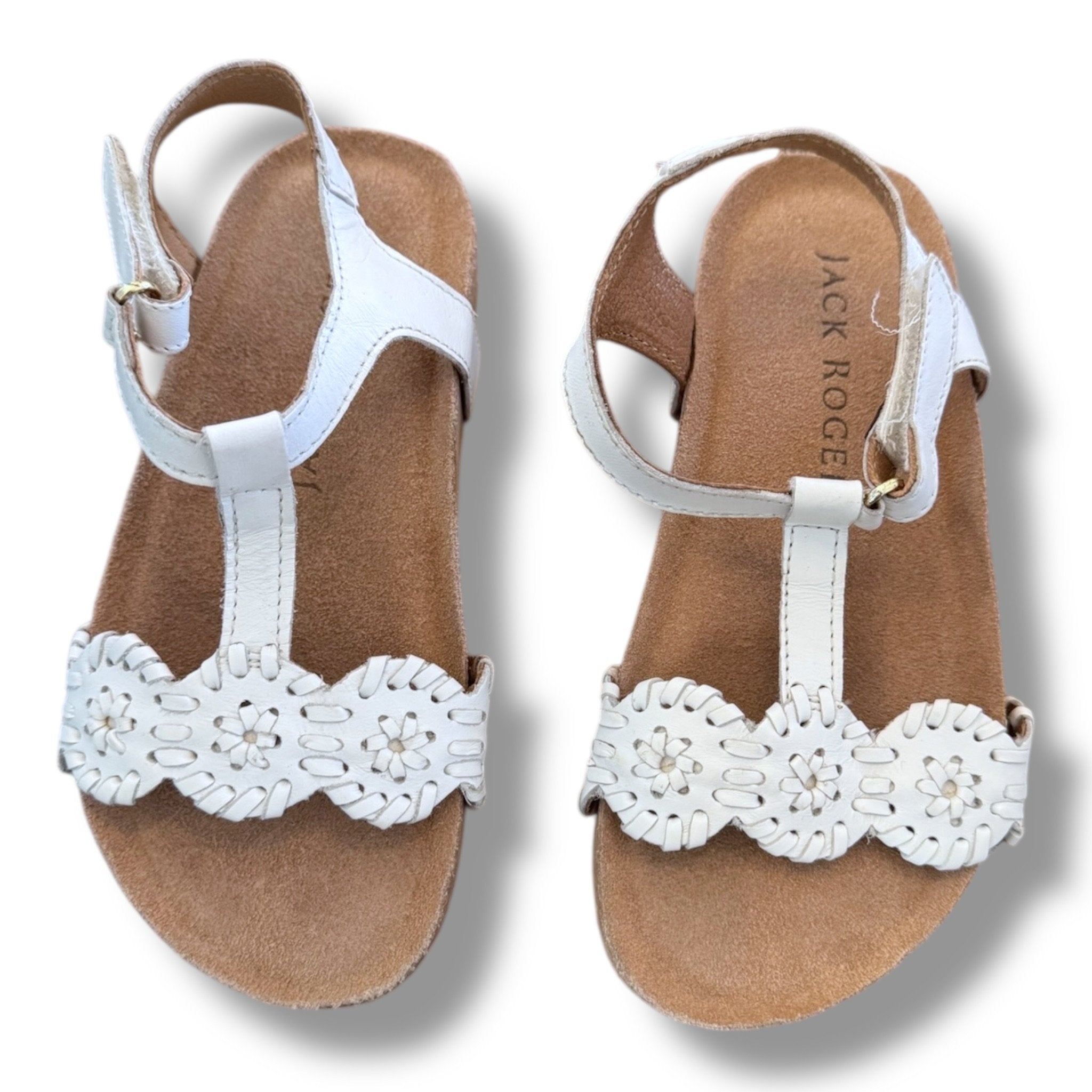 Size 10 toddler Jack Rogers white with cork/rubber sole sandals Default Title / 10 / -