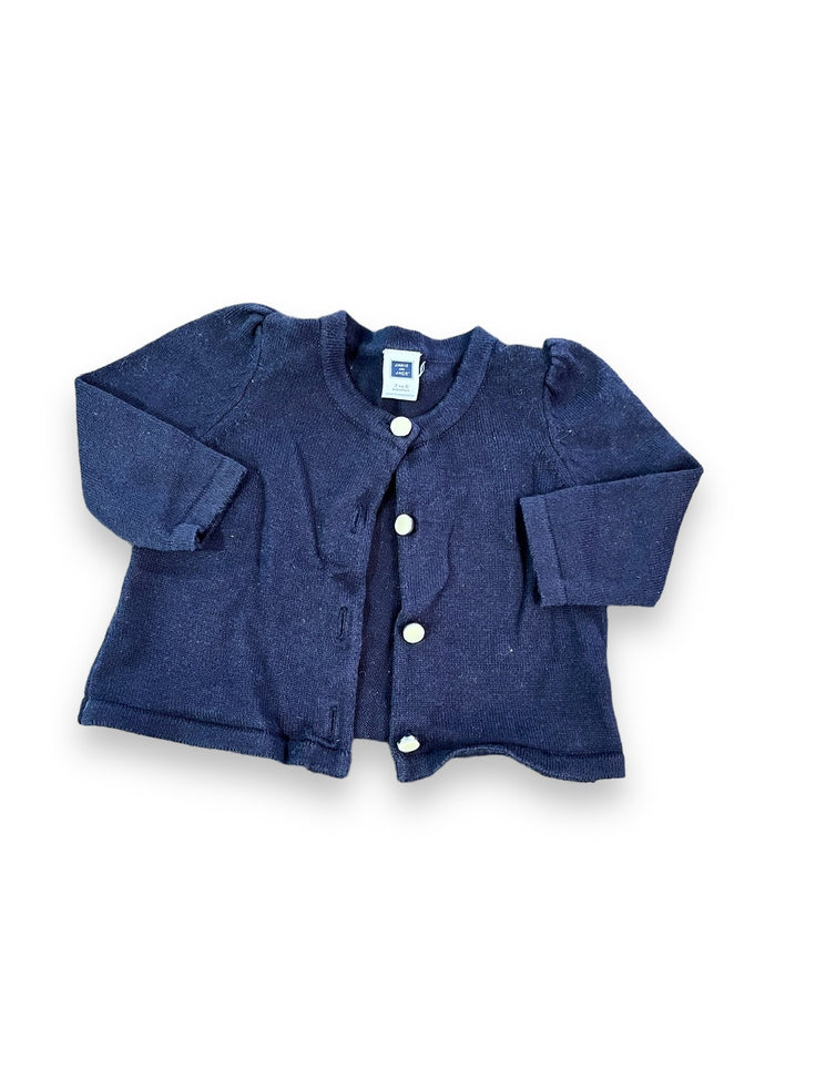 Size 3-6 month Janie and Jack navy cardigan with gold buttons Default Title / 3-6 month / Girl