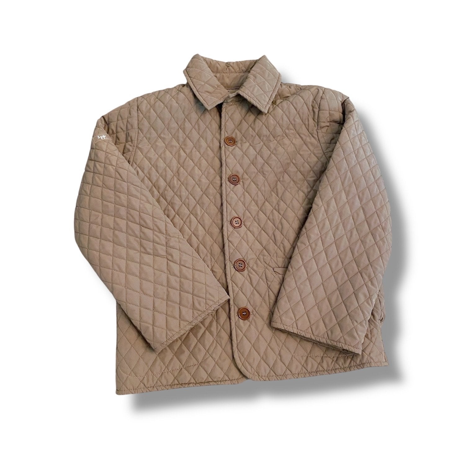 Size 8 il gufo brown quilted jacket Default Title / 8 / Girl