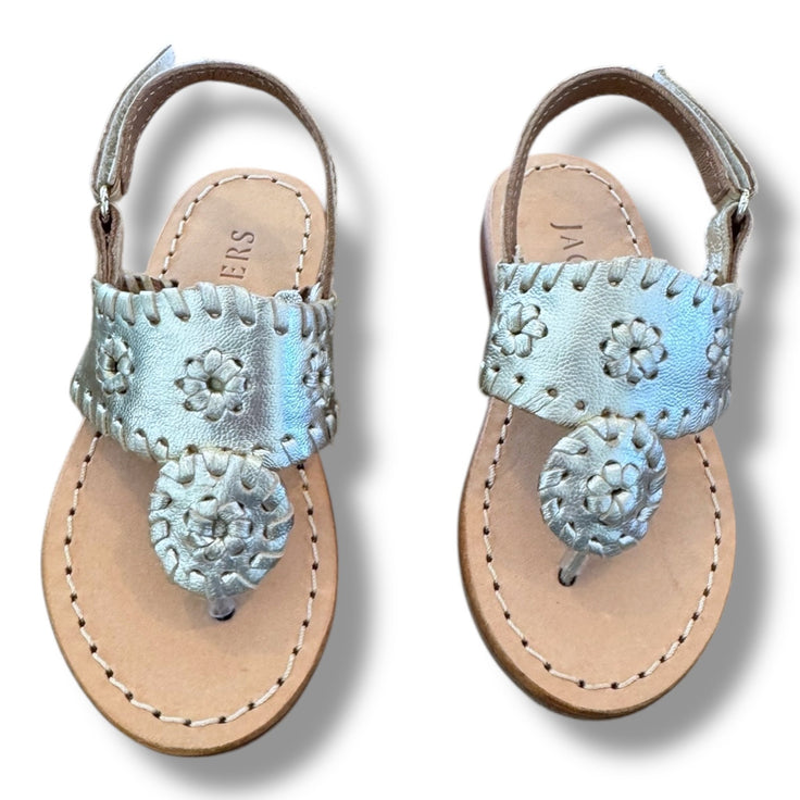 Size 6 toddler Jack Rogers platinum flat sandals- NWT Default Title / 6 / -