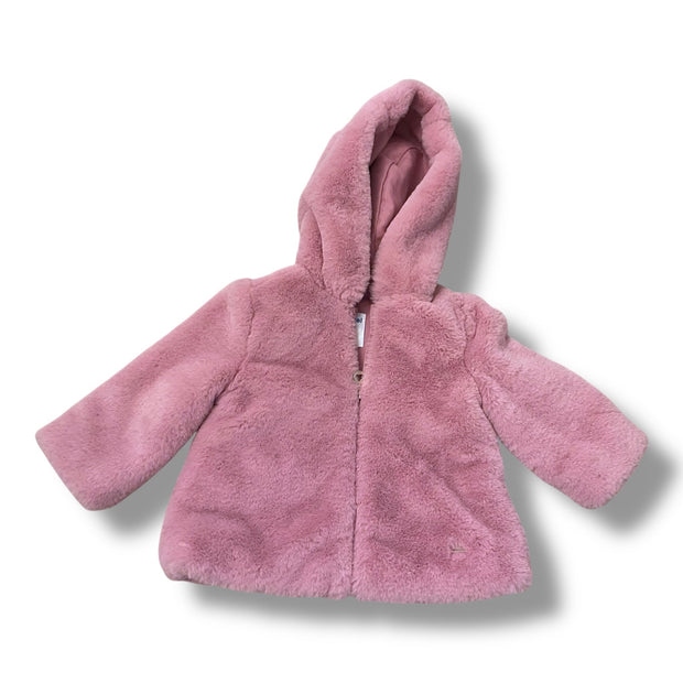 Size 9 month Mayoral rose pink fur coat Default Title / 9 month / Girl