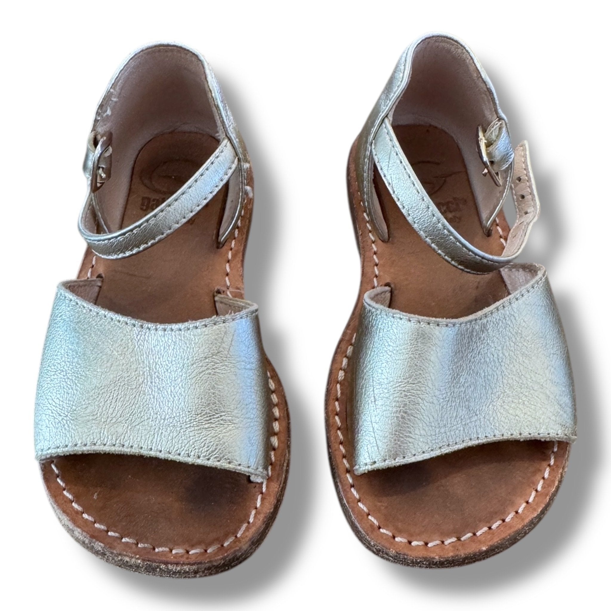 Size 6 toddler Gallucci platinum sandal- overall wear Default Title / 6 / -