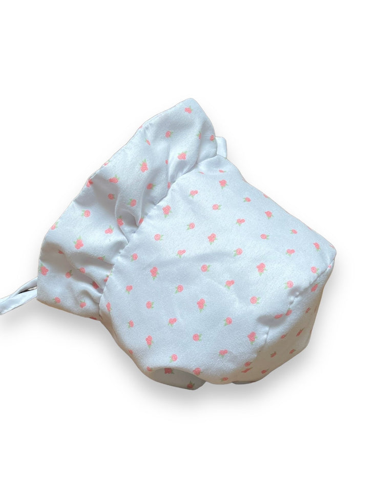 Size 3-6 month Wee One white floral bonnett Default Title / 3-6 month / Girl