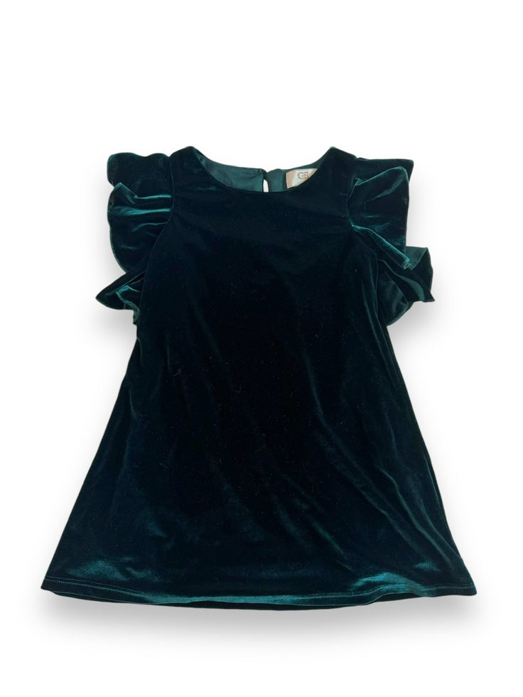 Size 4 GB girls green velvet/velour lined dress Default Title / 4 / Girl