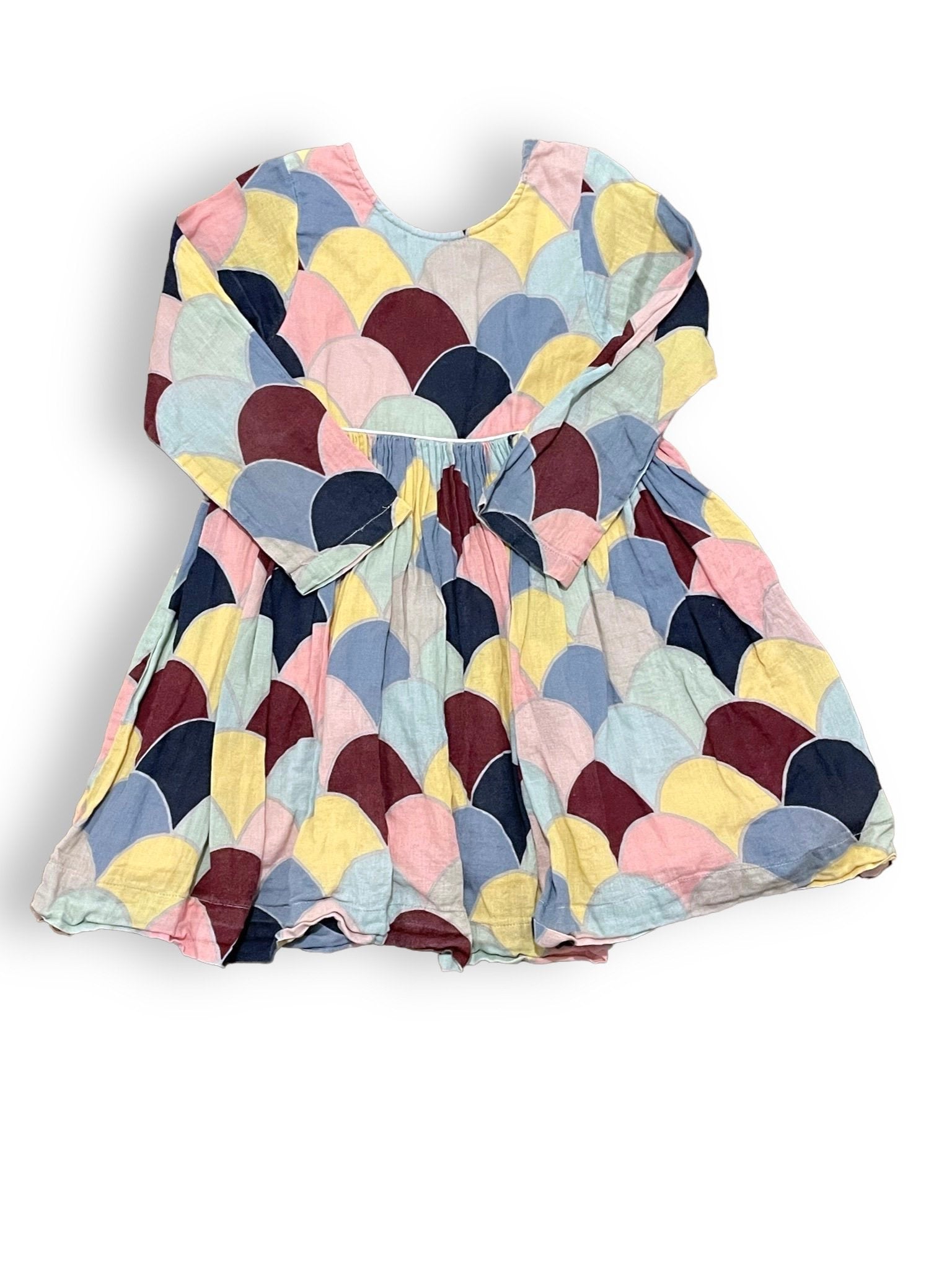 Size 4 Pink Chicken multi color scallop design dress Default Title / 4 / Girl