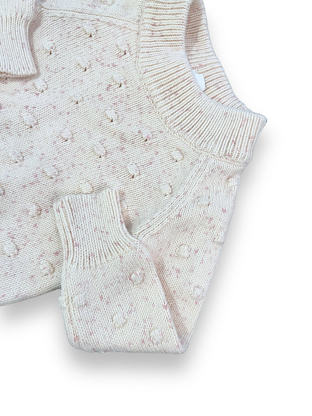 Size 3-6 month Jamie Kay light pink sweater with poms Default Title / 3-6 month / Girl