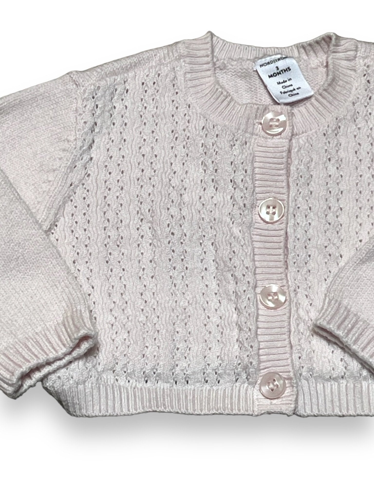 Size 3 Months Nordstrom pink cardigan sweater Default Title / 3 / Girl