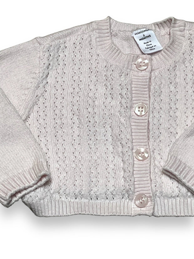 Size 3 Months Nordstrom pink cardigan sweater Default Title / 3 / Girl