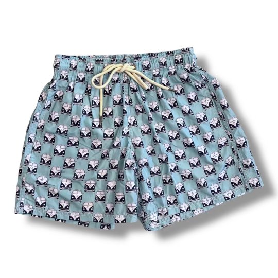Size XS Shorts Co. mint drawstring swim trunks with VW van print Default Title / XS / Boy