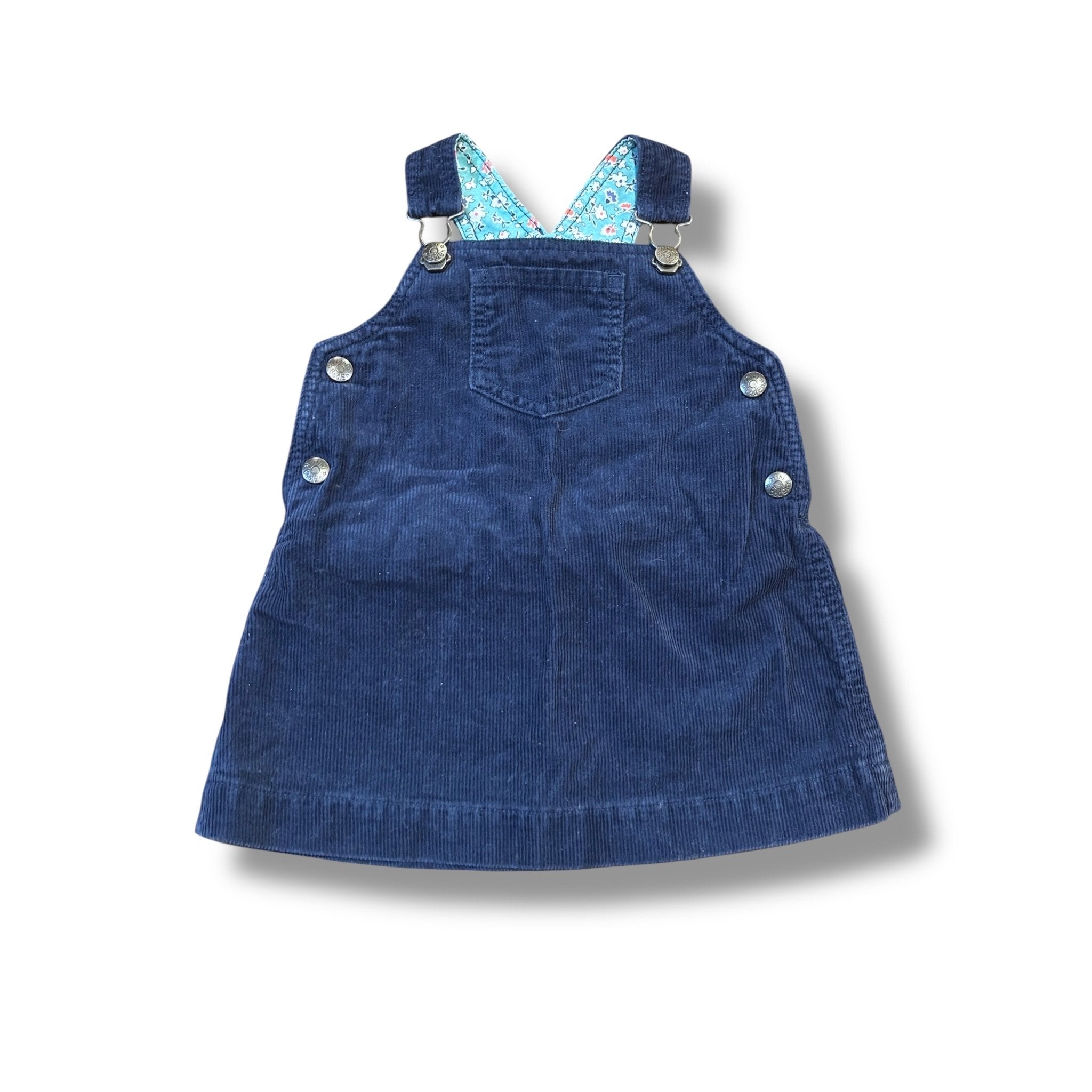 Size 6-12 month Boden navy corduroy jumper w/ side snaps Default Title / 6-12 month / Girl