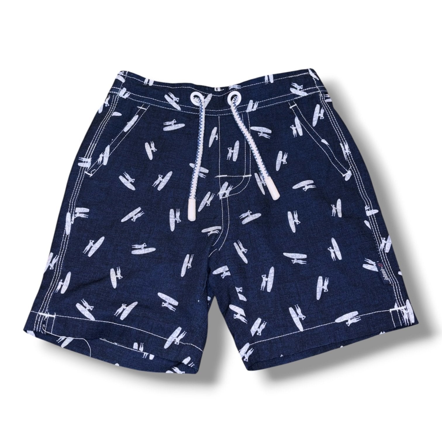 Size 4 Johnnie-O navy board shorts w/ white surfers Default Title / 4 / Boy