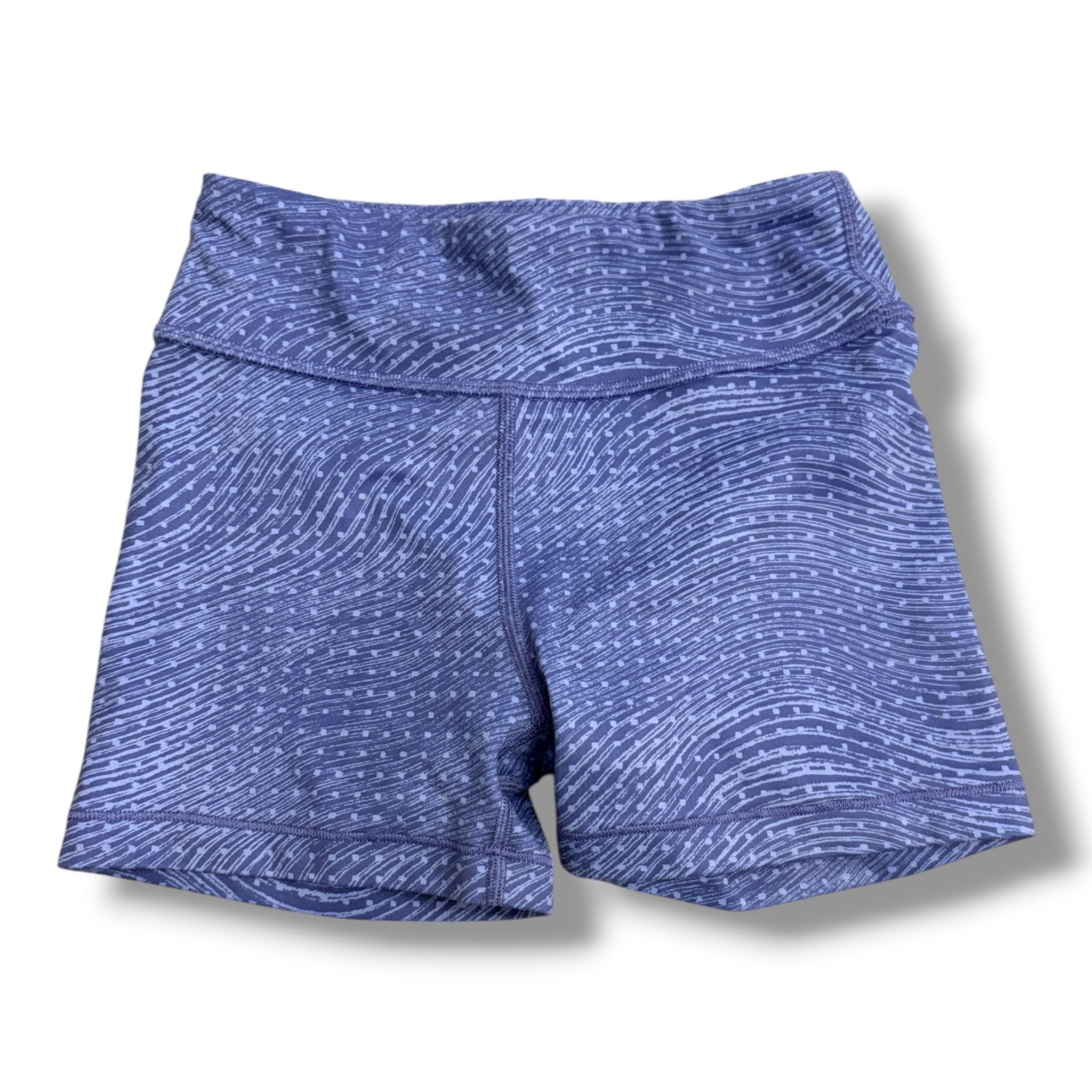 Size 7 Athleta purple bike shorts with light gray design Default Title / 7 / Girl