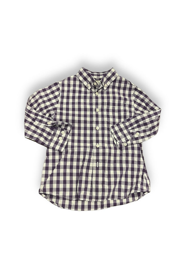 Size 3T Crewcuts purple gingham button down Default Title / 3 / Boy