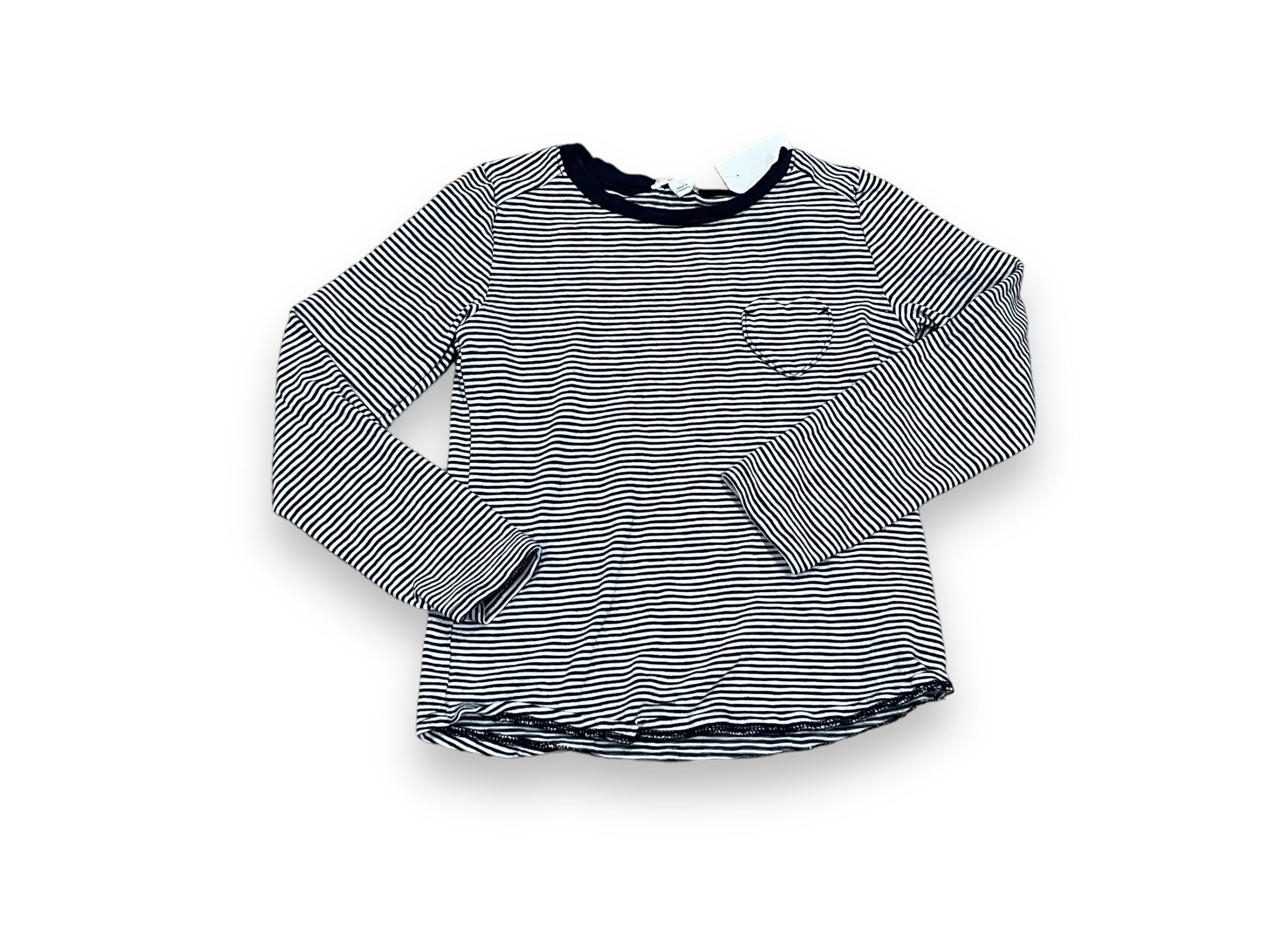 Size 4-5 Crewcuts navy/white striped long sleeve tee Default Title / 5-Apr / Girl