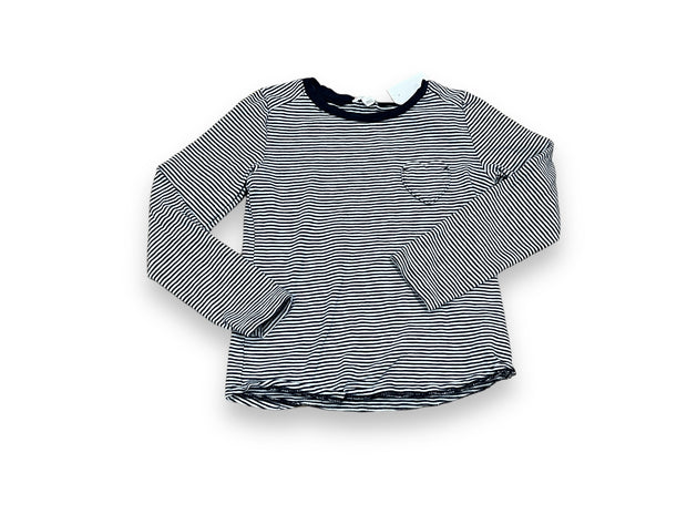 Size 4-5 Crewcuts navy/white striped long sleeve tee Default Title / 5-Apr / Girl