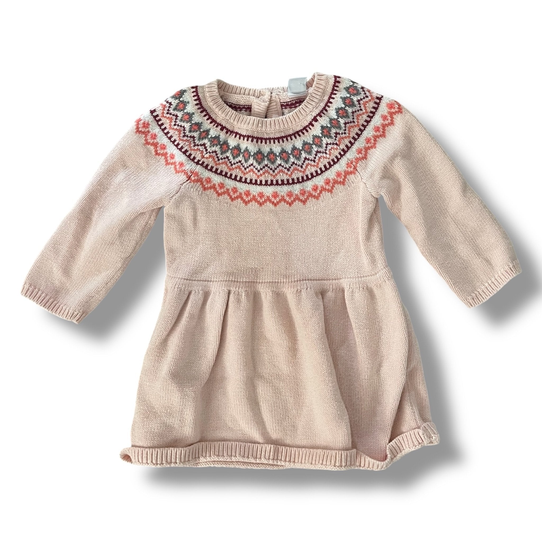 Size 12-18 months Janie and Jack pink knit sweater dress Default Title / 12-18 month / Girl