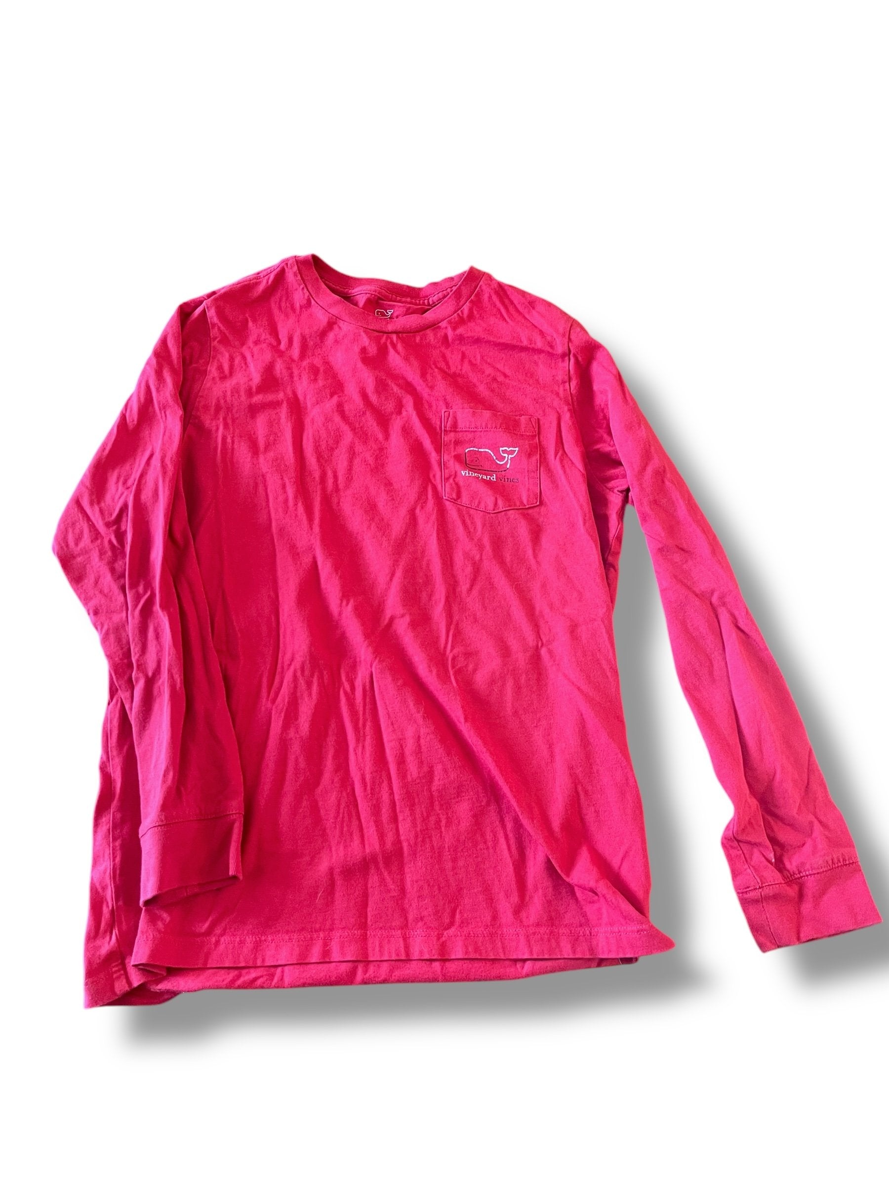 Size 12-14 Vineyard Vines red long sleeve with blue/white whale Default Title / 14-Dec / Boy