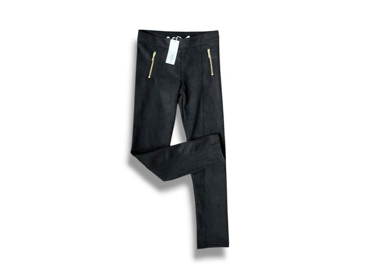Size 10 Janie and Jack black leggings with gold zippers, NWT Default Title / 10 / Girl