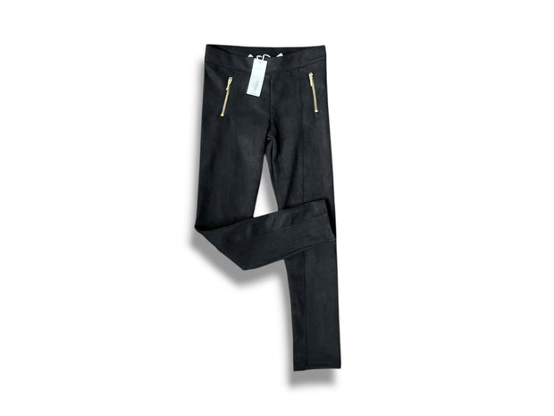Size 10 Janie and Jack black leggings with gold zippers, NWT Default Title / 10 / Girl