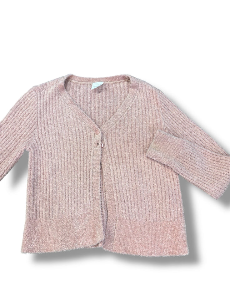 Size 9/10 Abercrombie light pink chenille v-neck cardigan Default Title / 10-Sep / Girl