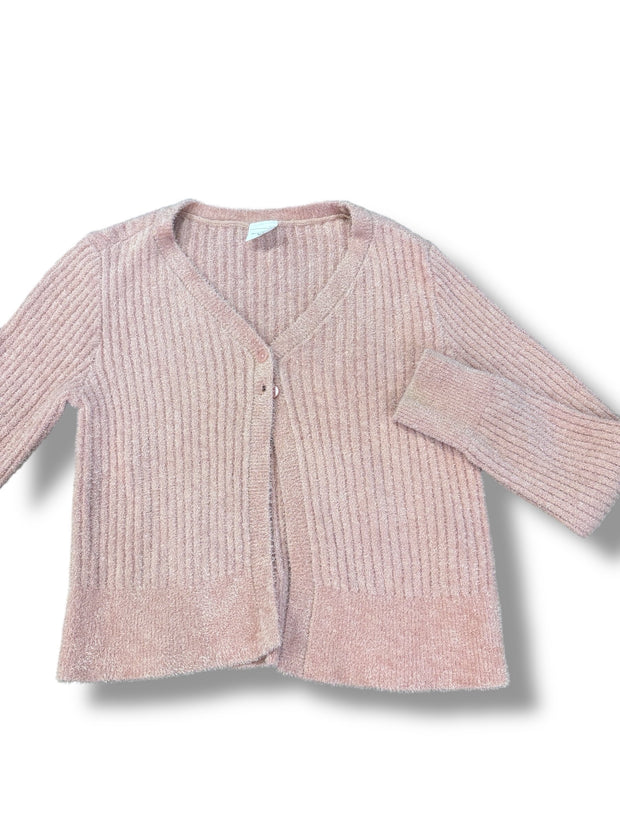 Size 9/10 Abercrombie light pink chenille v-neck cardigan Default Title / 10-Sep / Girl