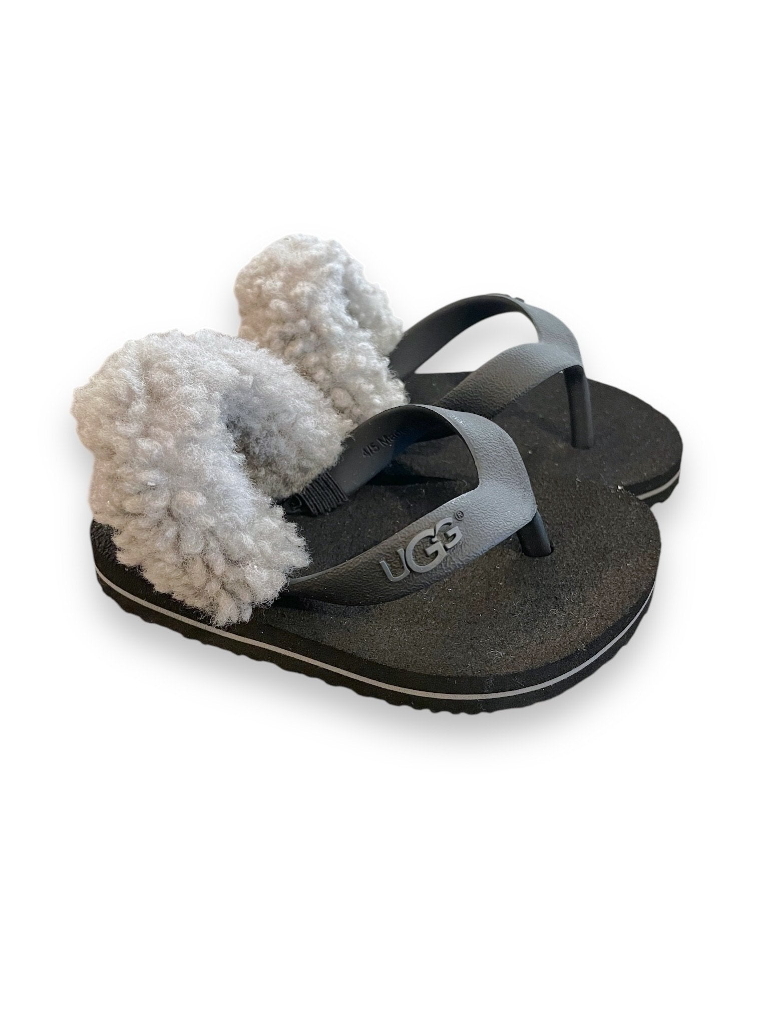 Size 2/3 infant UGG flip flops with sherpa strap Default Title / 3-Feb / -