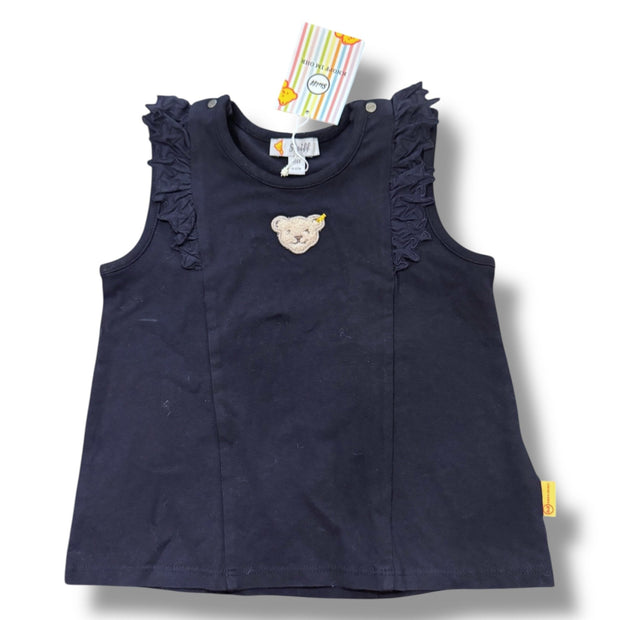 Size 9-12 month Steiff black flutter tank with snaps- NWT Default Title / 9-12 month / Girl