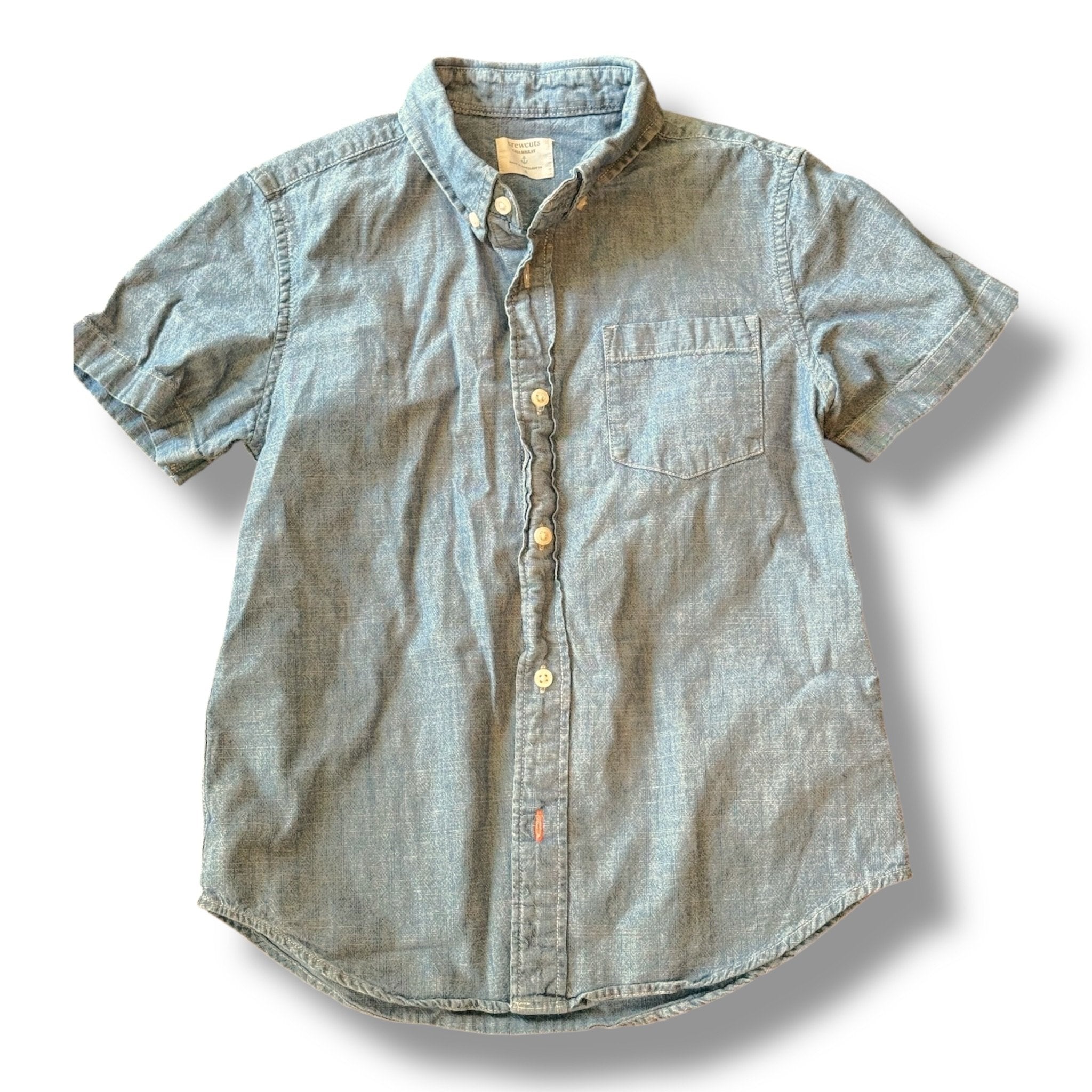 Size 8 Crewcuts chambray short sleeve Default Title / 8 / Boy